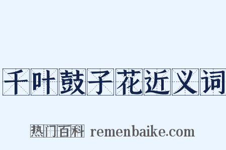 千叶鼓子花近义词是什么意思的图片